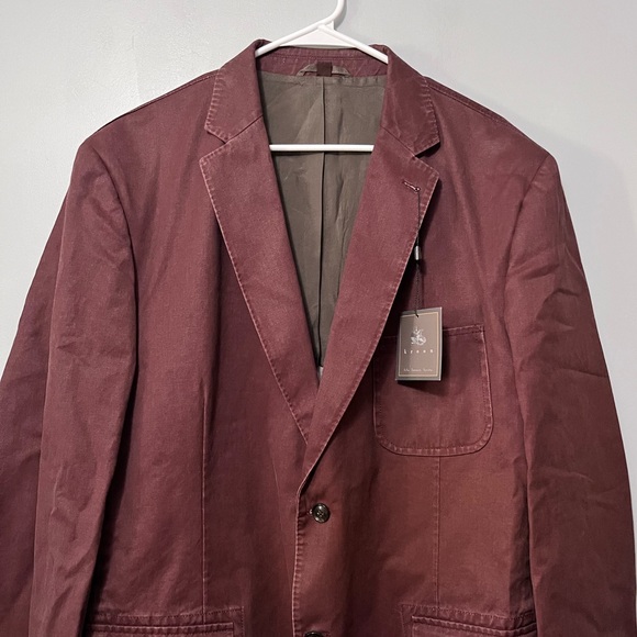 NWT Kroon Harrison Vintage Wash Cotton Sport Coat in Red - Picture 2 of 13